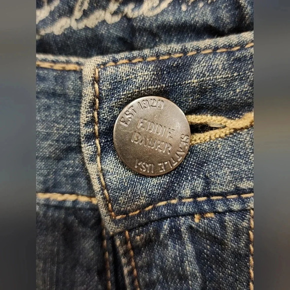 Eddie Bauer slightly curvy wide leg jeans with decorated back pockets Size 12 - Picture 5 of 13
